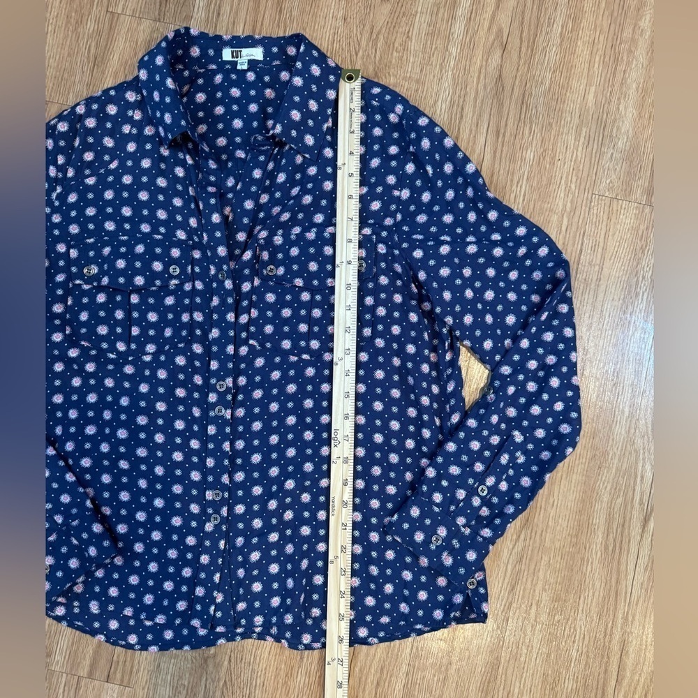 Kut from the Kloth button up floral shirt Size L - Picture 5 of 9